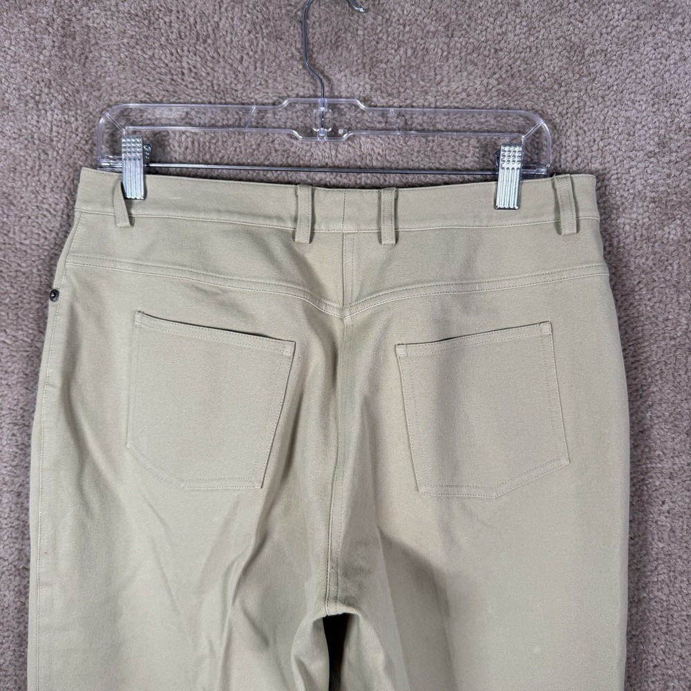St John Sport Pants Women's 10 Beige Straight Leg Stretch Casual Career Twill - Picture 10 of 13